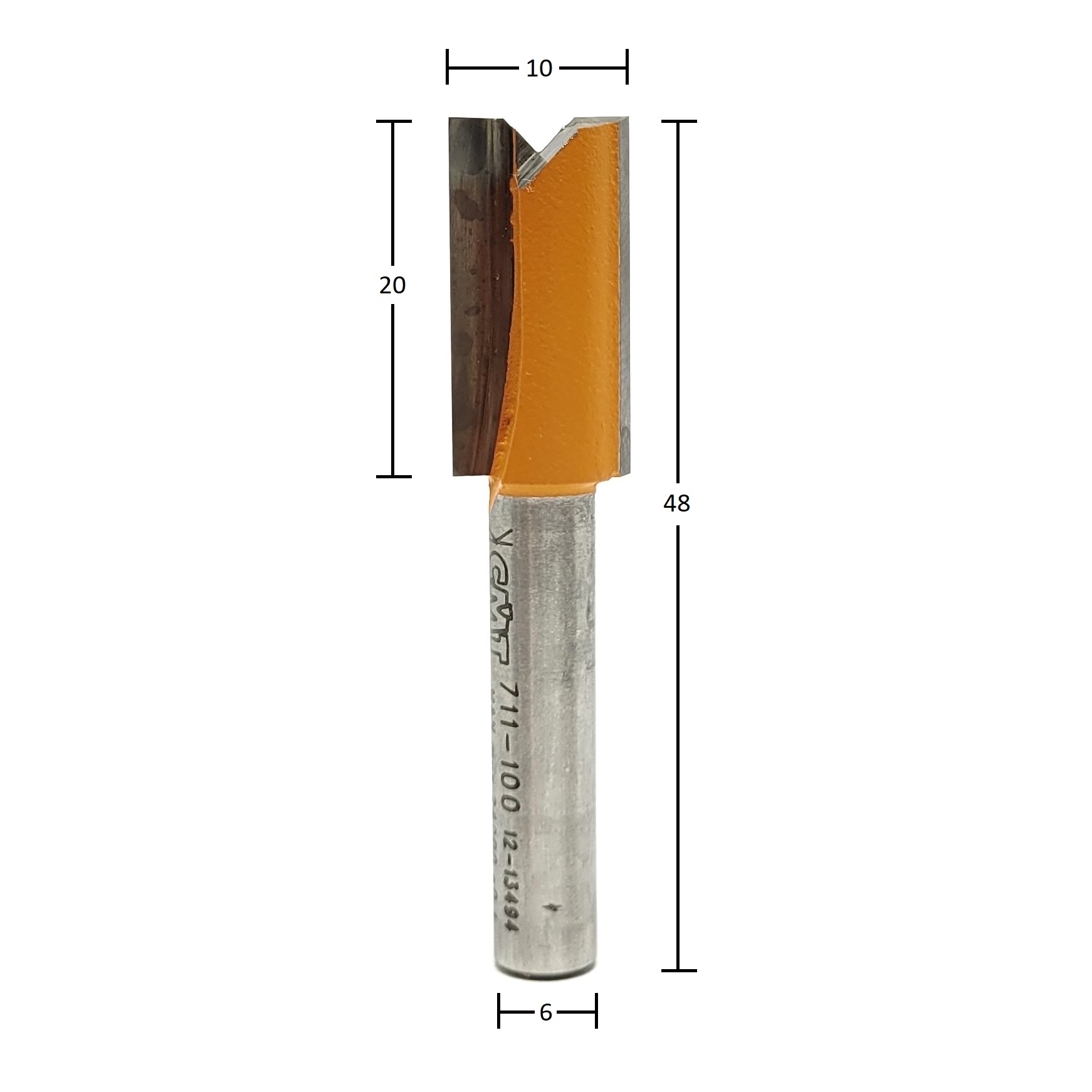 Fresa Corte Reto HW Ø10x48mm - marca CMT - Cód. 711.100.11